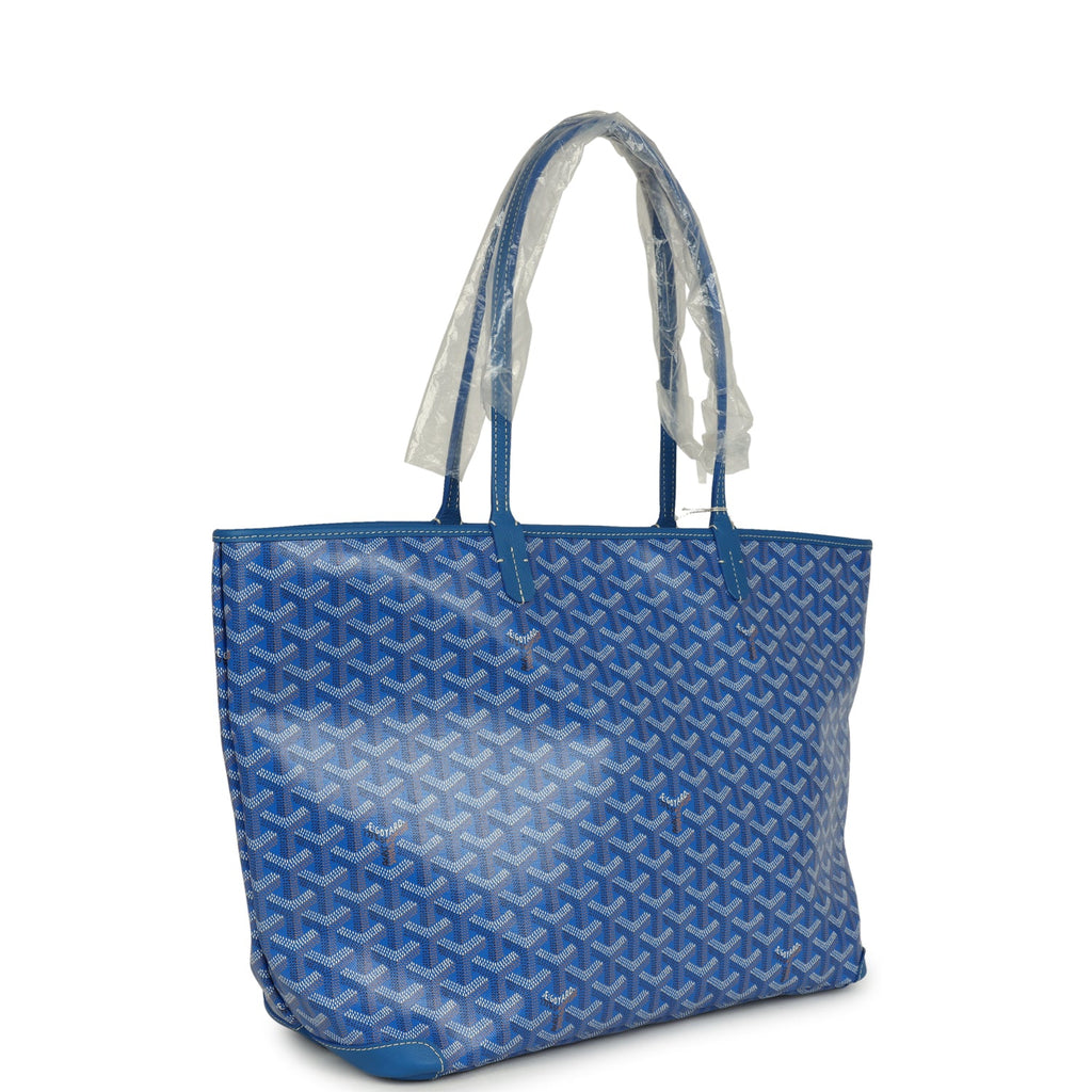 Goyard Goyardine Canvas Sky Blue Artois MM Tote Palladium Hardware - Image 3