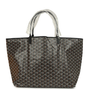 Goyard Goyardine Black Saint Louis GM Tote Bag Palladium Hardware