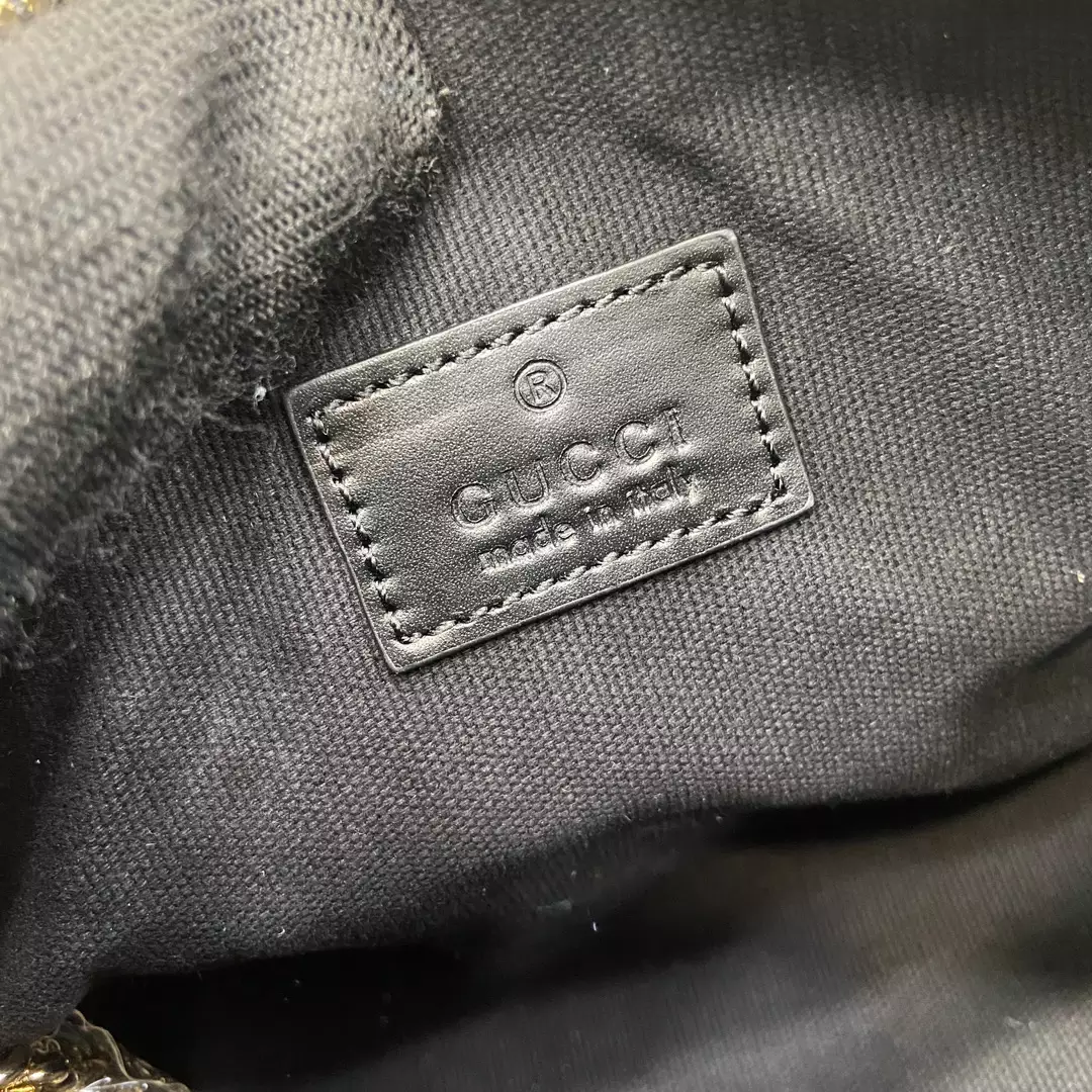 GG Super Mini Top Handle Bag in Black GG Leather - Repbags.ru - Image 10