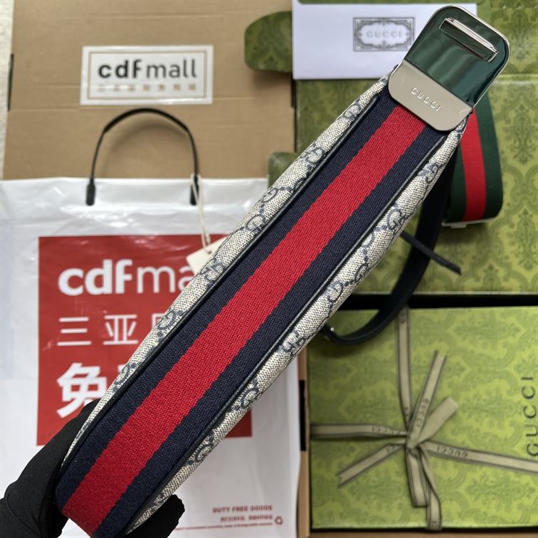 Gucci Attache large shoulder bag Beige and blue canvas - Image 9