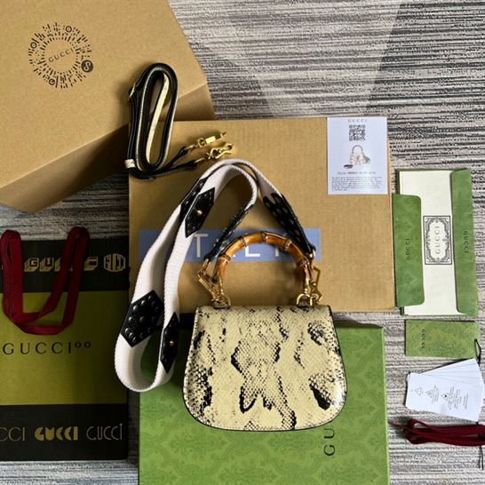 Gucci Bamboo 1947 python mini bag - Image 4