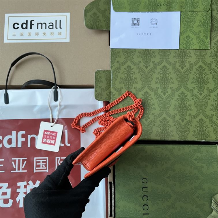 Gucci Horsebit 1955 wallet with chain Orange - Image 6