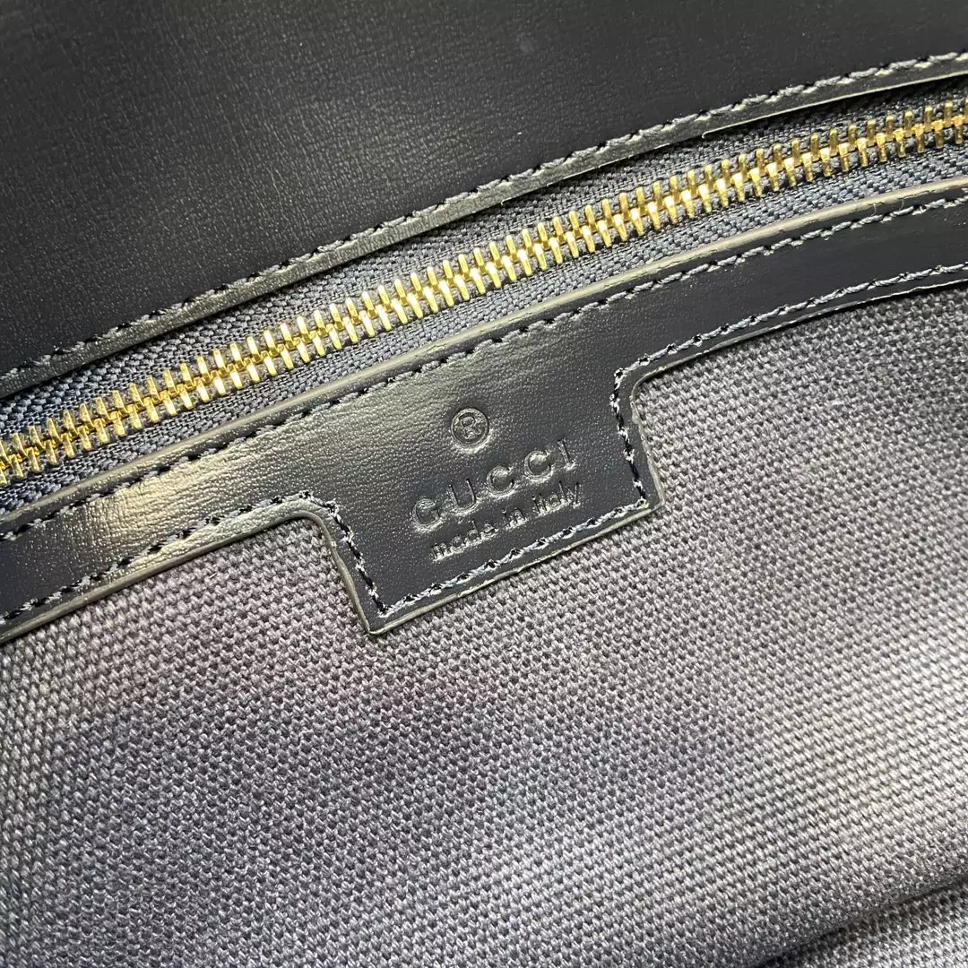 Gucci Luce Small Shoulder Bag in Blue GG Denim - Repbags.ru - Image 11