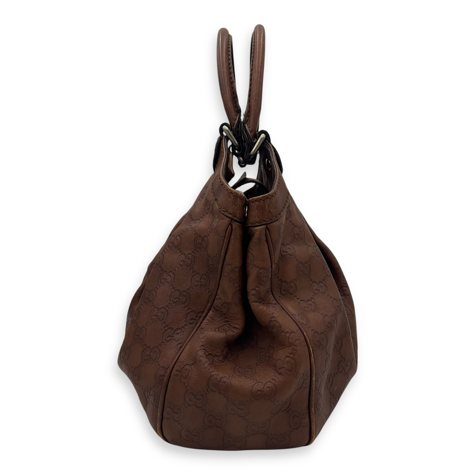 Shukey Shoulder Bag Brown in Calfskin, Gold hardware - Image 4