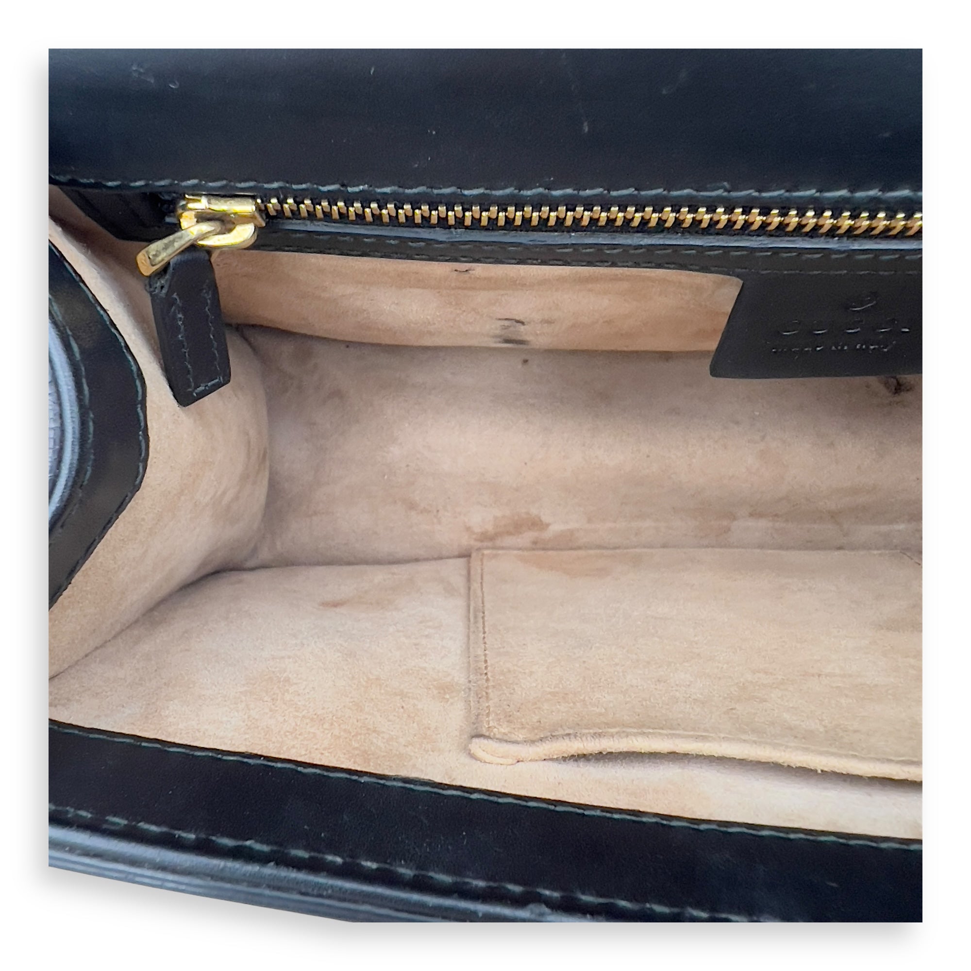 Sylvie Shoulder Bag Black in Calfskin, Gold hardware - Image 11