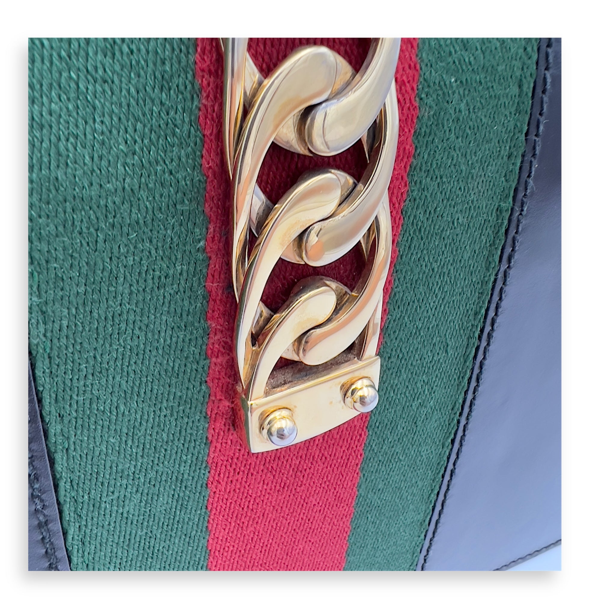 Sylvie Shoulder Bag Black in Calfskin, Gold hardware - Image 21