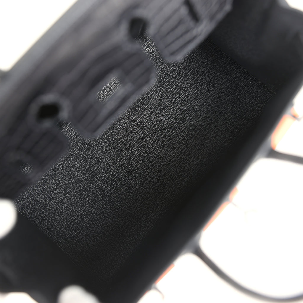 Hermes "Midnight" Faubourg Birkin Sellier 20 So Black Matte Alligator Black Hardware - Image 9