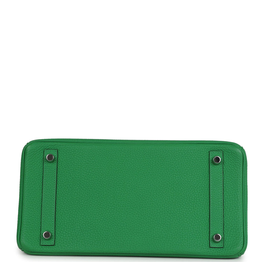 Pre-owned Hermes Birkin 30 Bambou Togo and Shiny Niloticus Crocodile Touch Palladium Hardware - Image 7