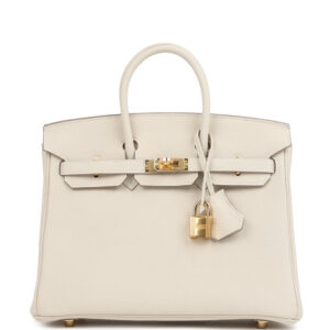 Hermes Birkin 25 Craie Togo Gold Hardware