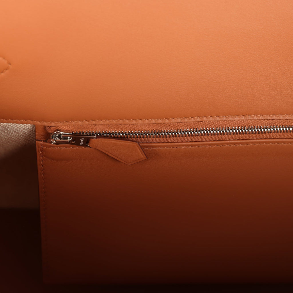 Hermes Shoulder Birkin Light 39 Multicolor Toile and Gold Swift Palladium Hardware - Image 10