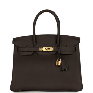 Hermes Birkin 30 Chocolate Togo Gold Hardware