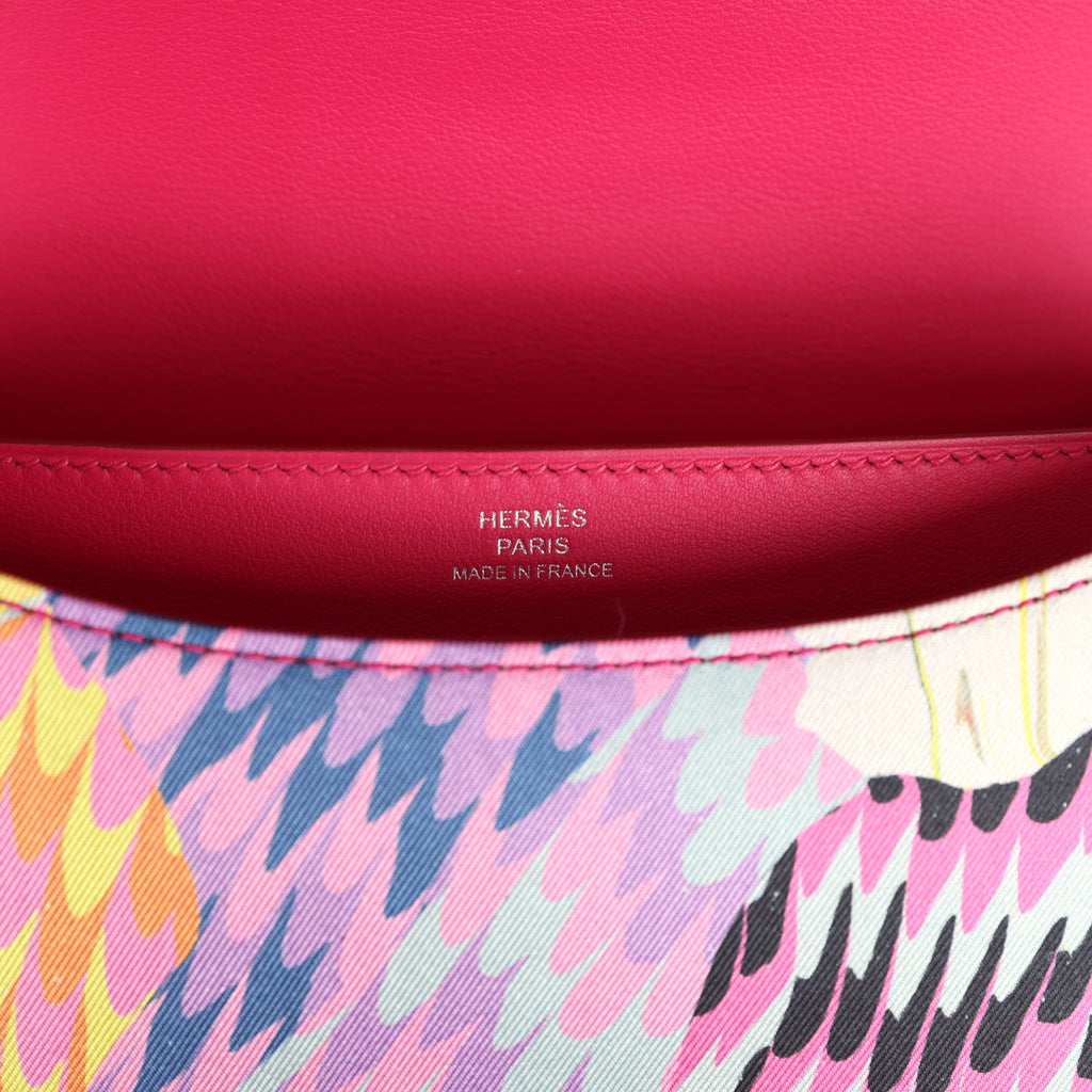 Pre-owned Hermes Constance 18 "Marble Silk" Rose Mexico Swift Palladium Hardware - Image 9