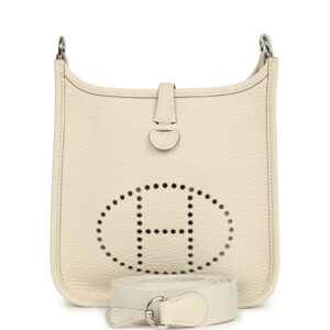 Hermes Evelyne TPM Craie Clemence Palladium Hardware
