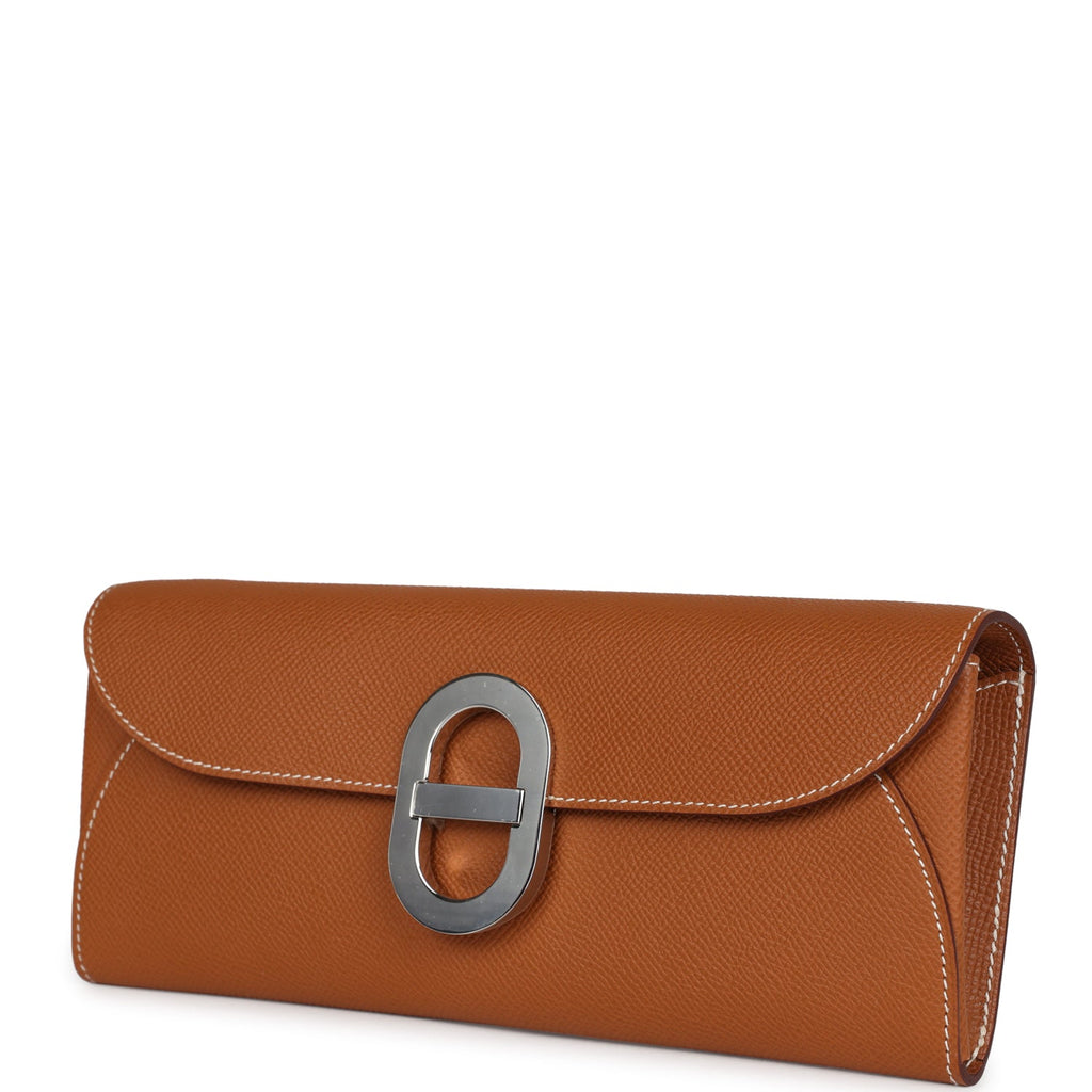 Hermes Maillon Chaine d' Ancre Wallet to Go Gold Epsom Palladium Hardware - Image 6