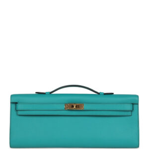 Hermes Kelly Cut Vert Verone Swift Gold Hardware