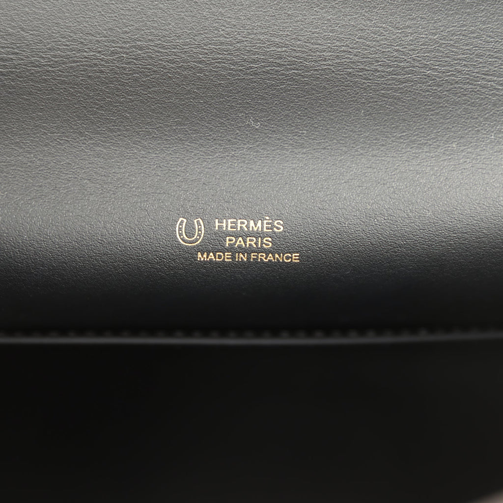 Hermes Special Order (HSS) Kelly Pochette Gris Meyer Verso Swift Gold Hardware - Image 9