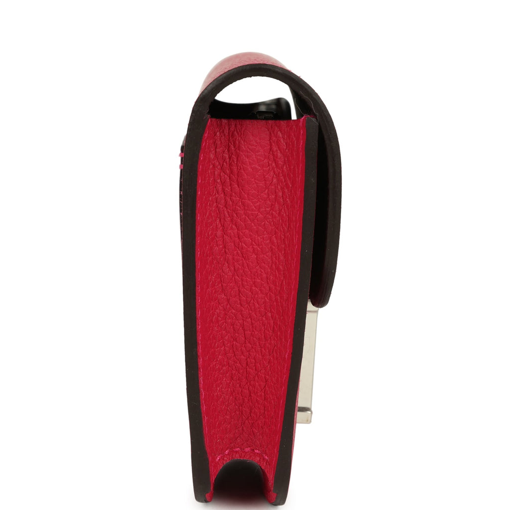 Hermes Constance Slim Wallet Framboise Verso Evercolor Palladium Hardware - Image 4
