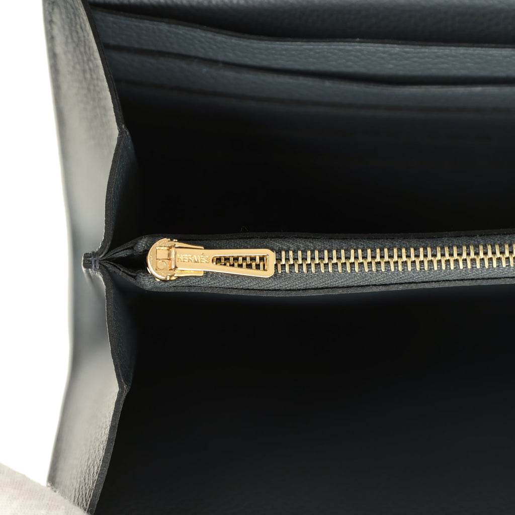 Hermes Constance Wallet To Go Gris Misty Evercolor Permabrass Hardware - Image 10