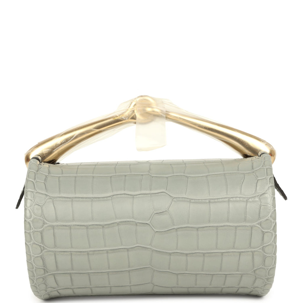 Hermes Maximors II Bag Gris Ciment Matte Alligator Permabrass Hardware - Image 5