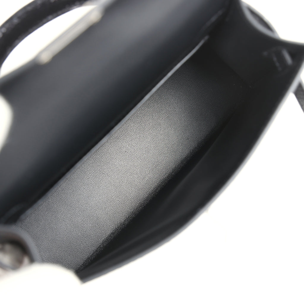 Hermes Kelly Sellier 20 Black Madame and Shiny Varanus Lizard Touch Palladium Hardware - Image 9