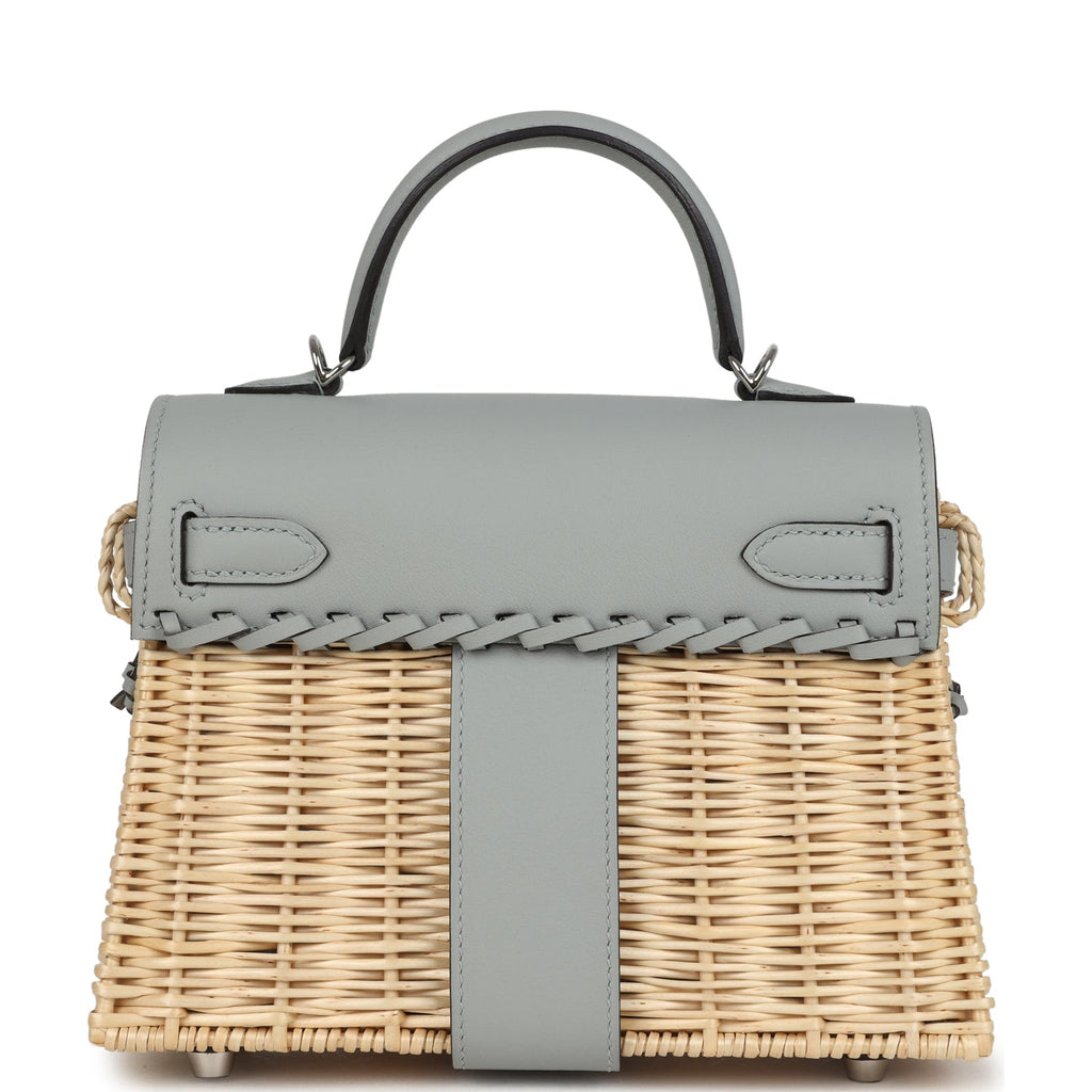 Hermes Mini Picnic Kelly 20 Bleu Glacier Swift Palladium Hardware - Image 5