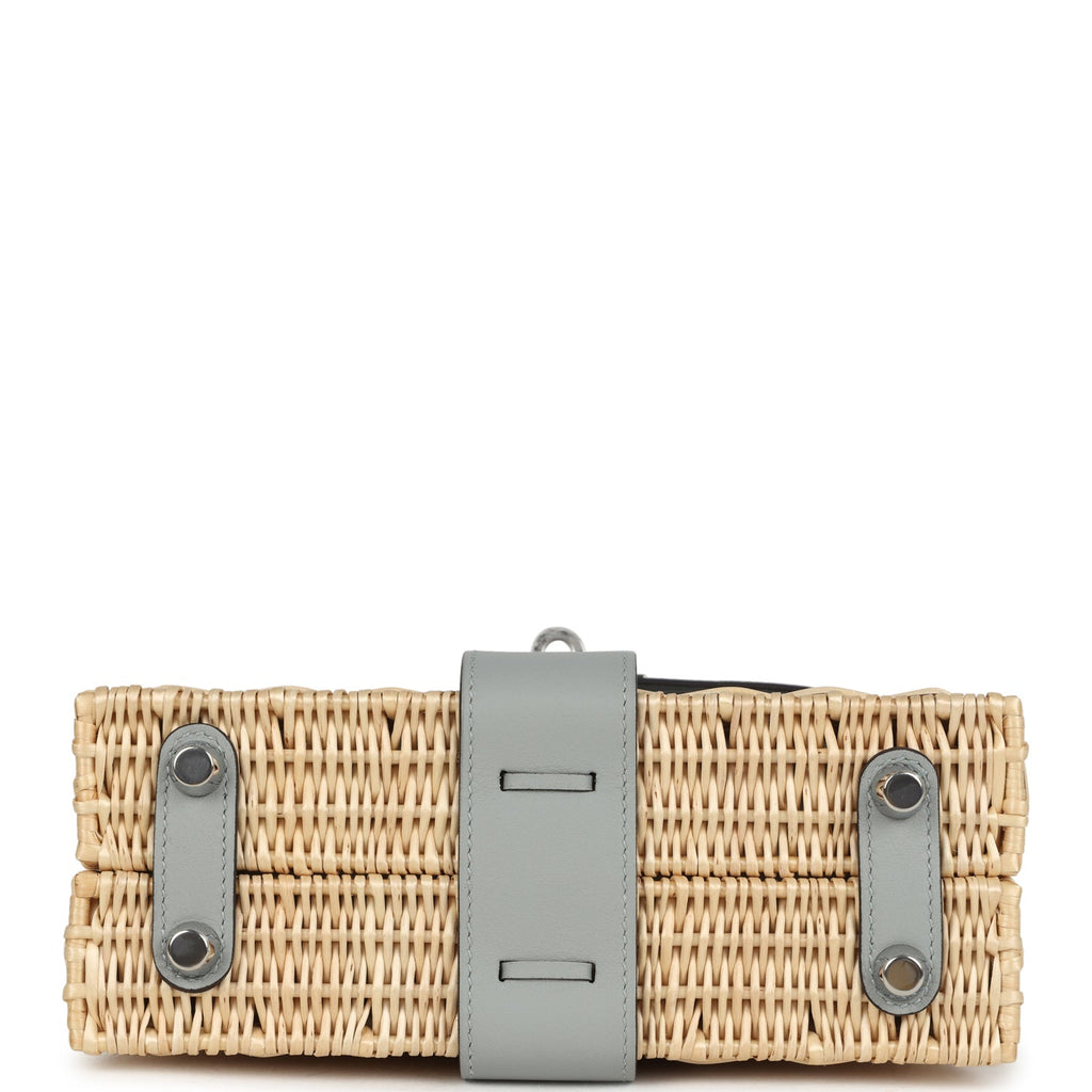 Hermes Mini Picnic Kelly 20 Bleu Glacier Swift Palladium Hardware - Image 7