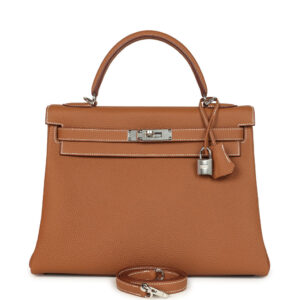 Hermes Kelly Retourne 32 Gold Togo Palladium Hardware