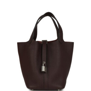 Hermes Picotin Lock 18 Rouge Sellier Clemence Palladium Hardware
