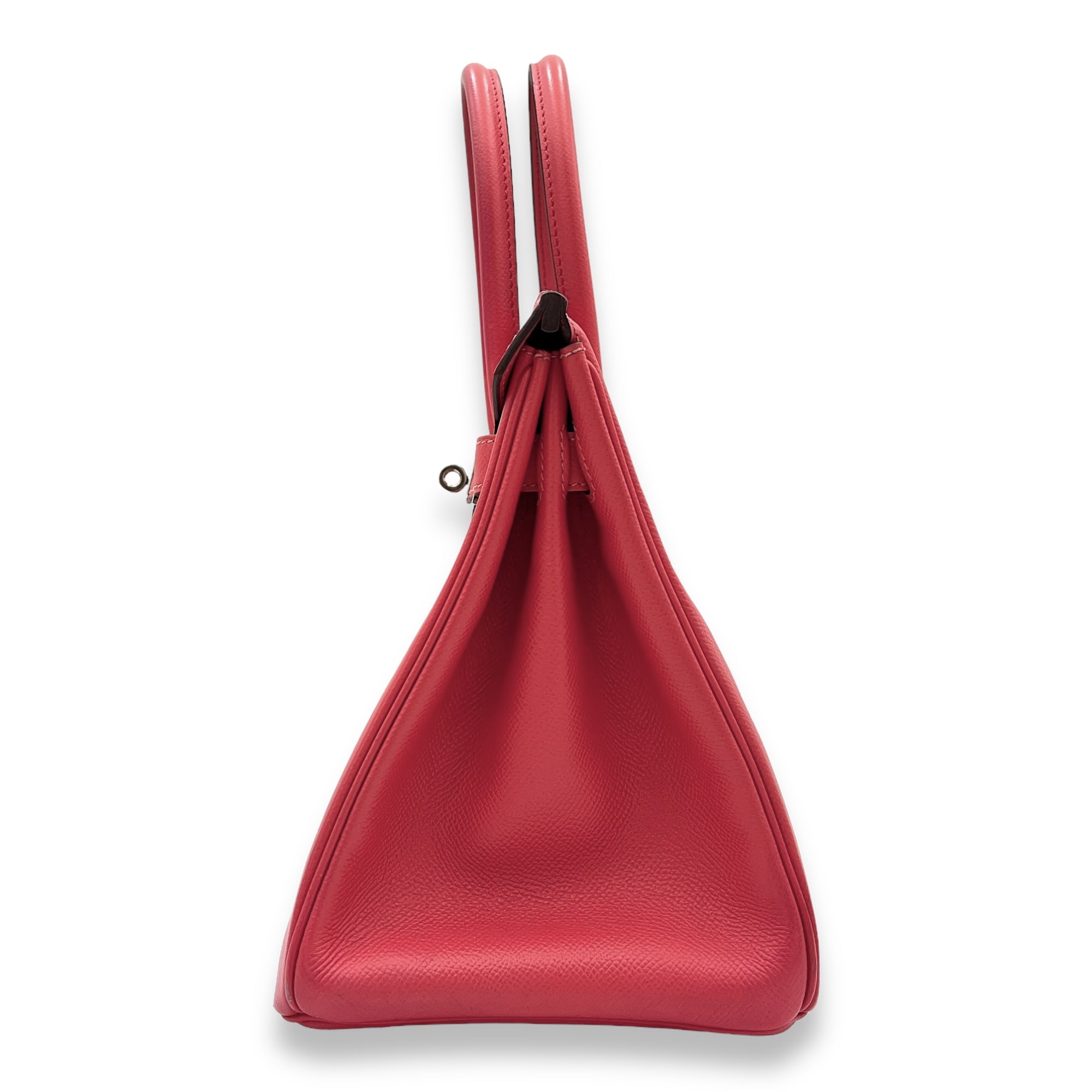 Birkin 30 Rose Jaipur in Epsom, Palladium hardware - Image 4