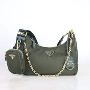 Prada Dark Green Nylon Re-Edition 2005 Bag