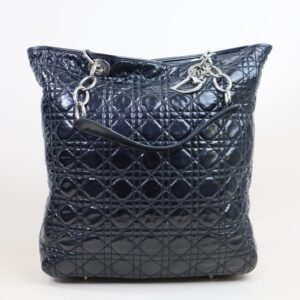 Christian Dior Black Lady Dior Soft Shopping Tote Bag