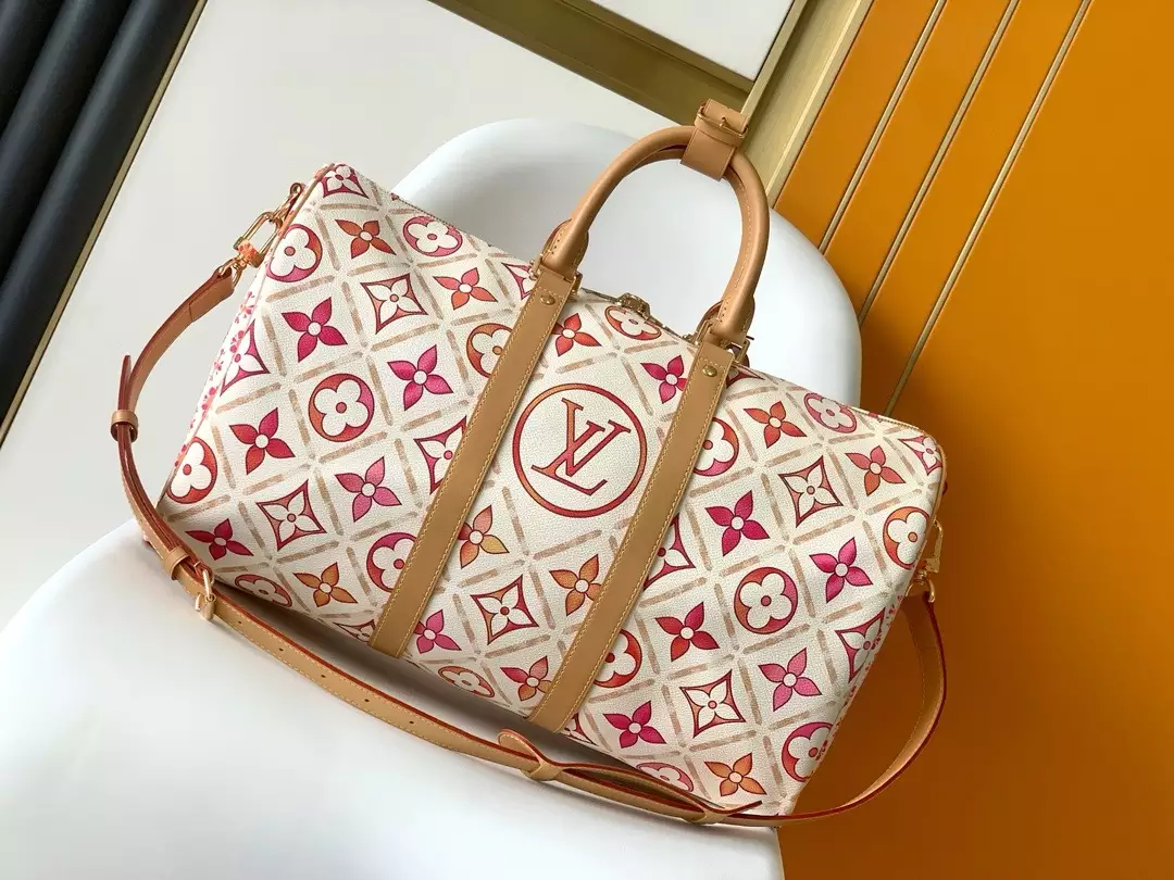 Keepall Bandoulière 45 Coral Monogram Tiles - Repbags.ru - Image 10