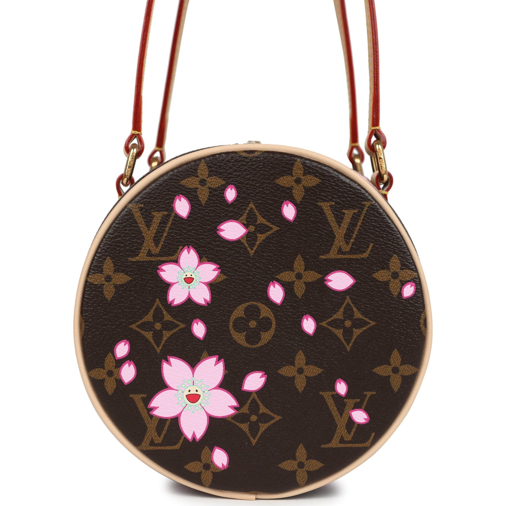 Louis Vuitton X Takashi Murakami Cherry Blossom Papillon Brown and Pink Monogram Gold Hardware - Image 7