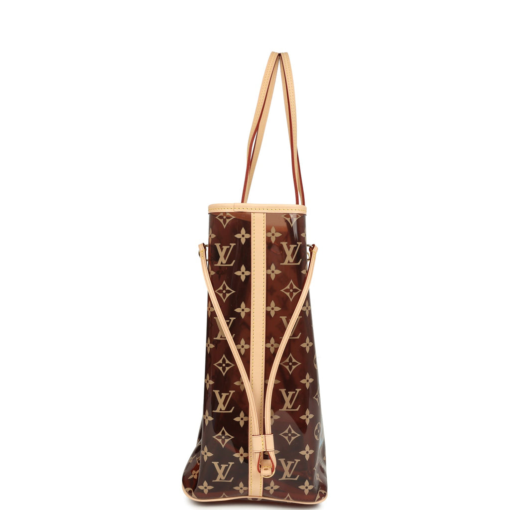 Louis Vuitton "Mykonos" Cities Neverfull GM Brown and Blue Monogram Vinyl Gold Hardware - Image 4