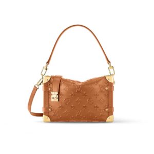 LV Side Trunk PM Tan Brown Calfskin Leather
