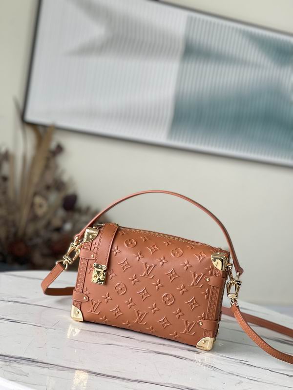 LV Side Trunk PM Tan Brown Calfskin Leather - Image 3