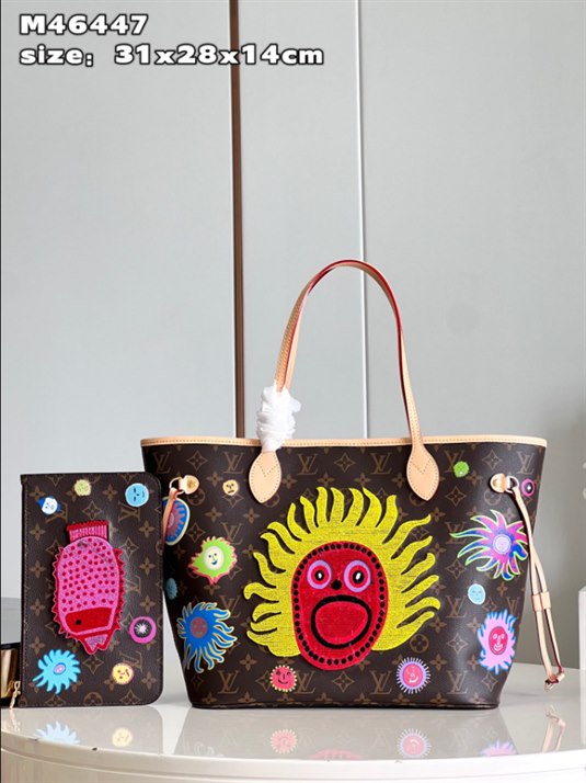 LV x YK Neverfull MM Tote Bag - Image 3