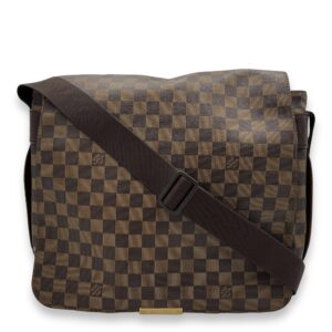Bastille Messenger Bag Damier Ebene in Coated Canvas, Gold hardware