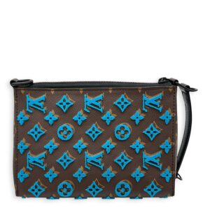 Tuffetage Triangle Messenger bag in Monogram coated canvas, Lacquered Metal Hardware