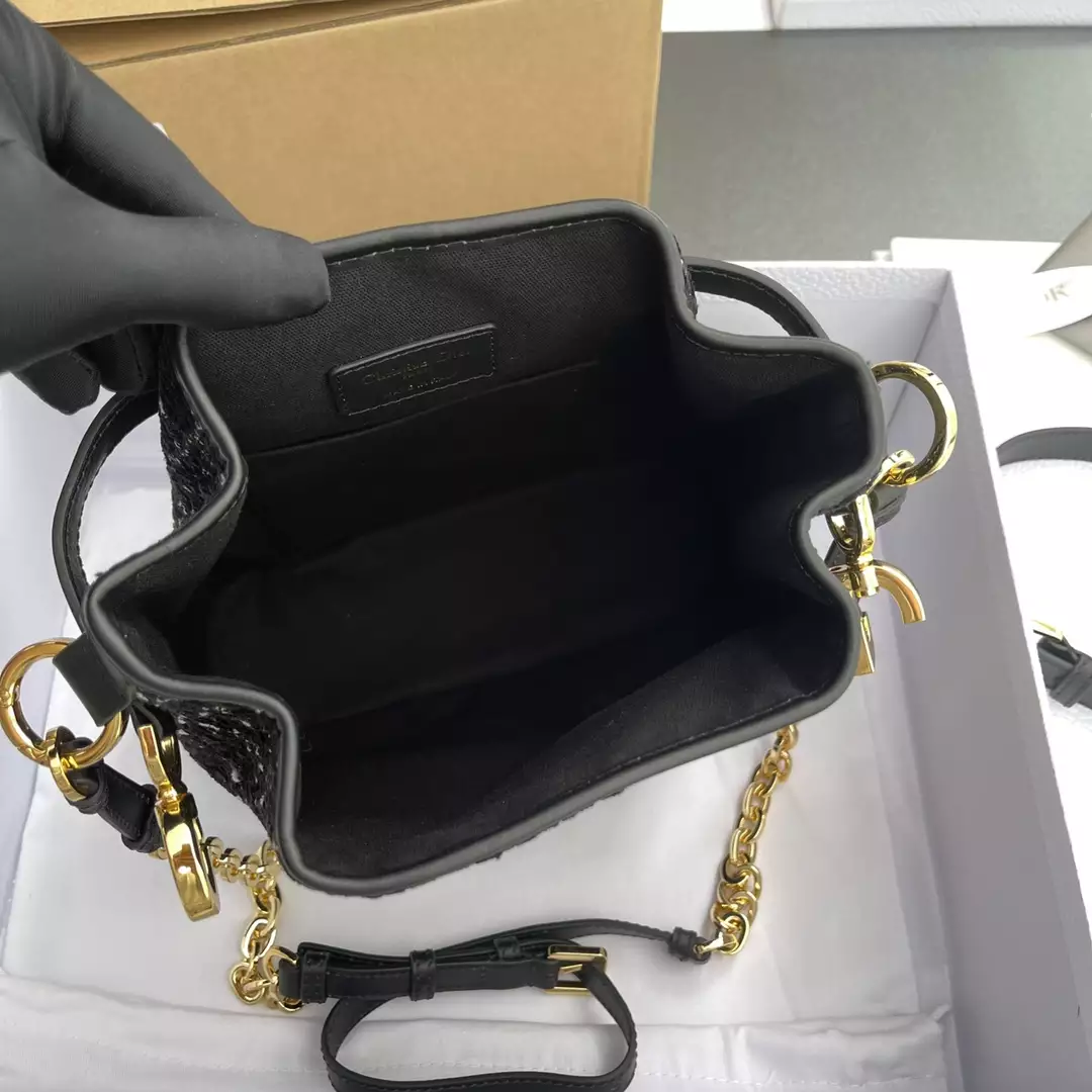 Medium C'est Dior Bag Black Cannage Tweed - Repbags.ru - Image 9