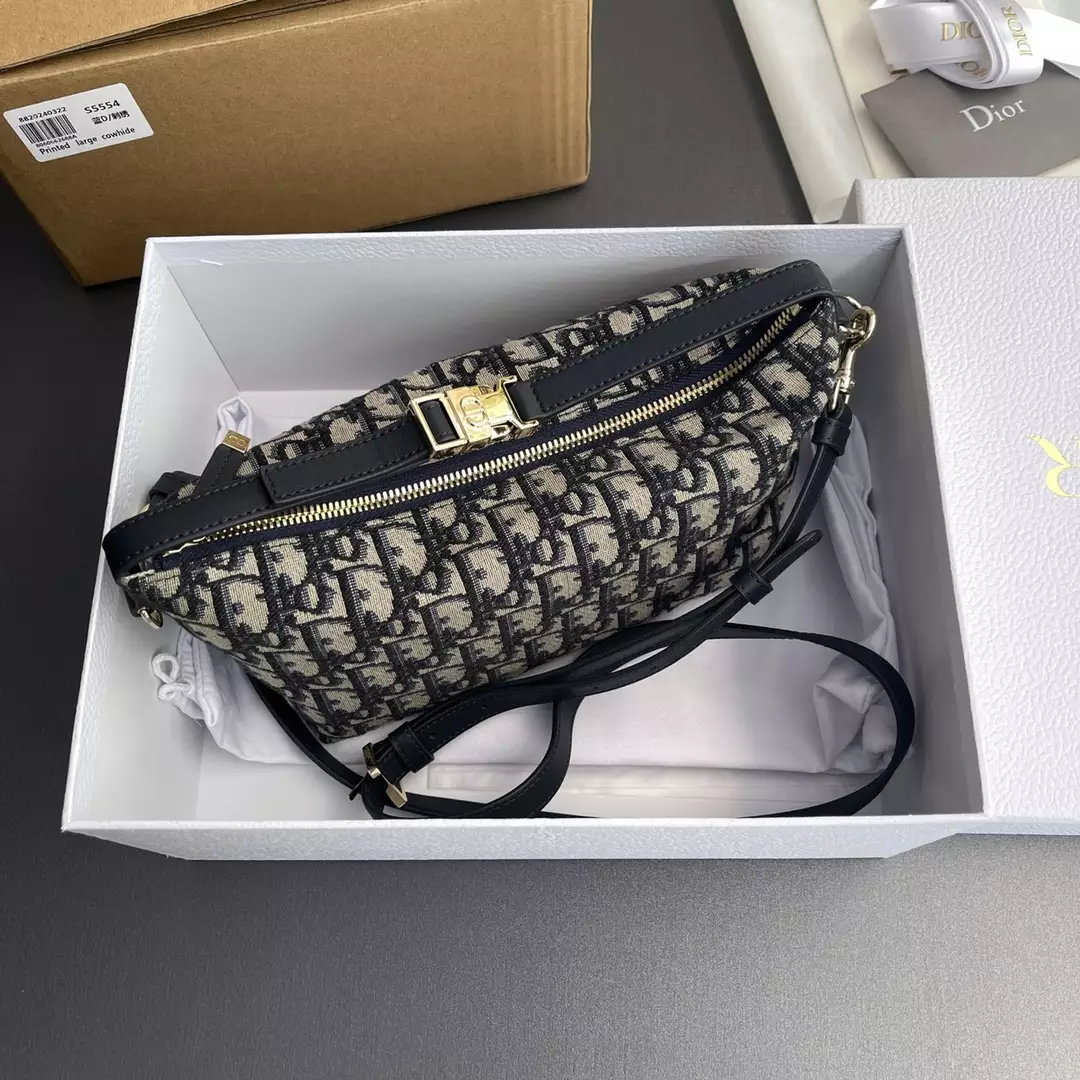 Medium DiorTravel Nomad Pouch Blue Dior Oblique - Repbags.ru - Image 7