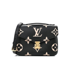 Metis Pochette Black and Beige Monogram