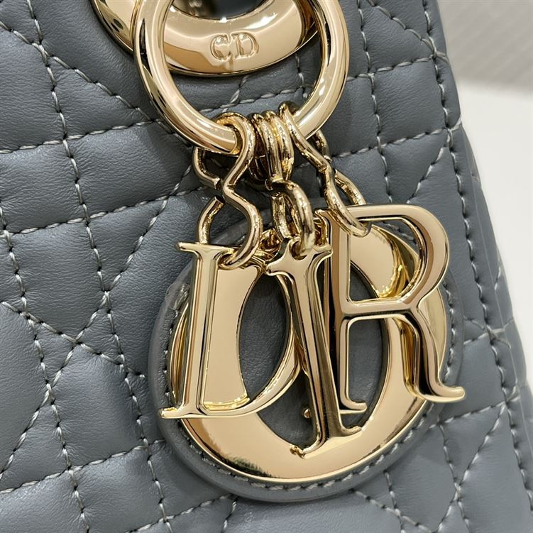 Mini Lady Dior Bag Cloud Blue Lambskin - Image 8