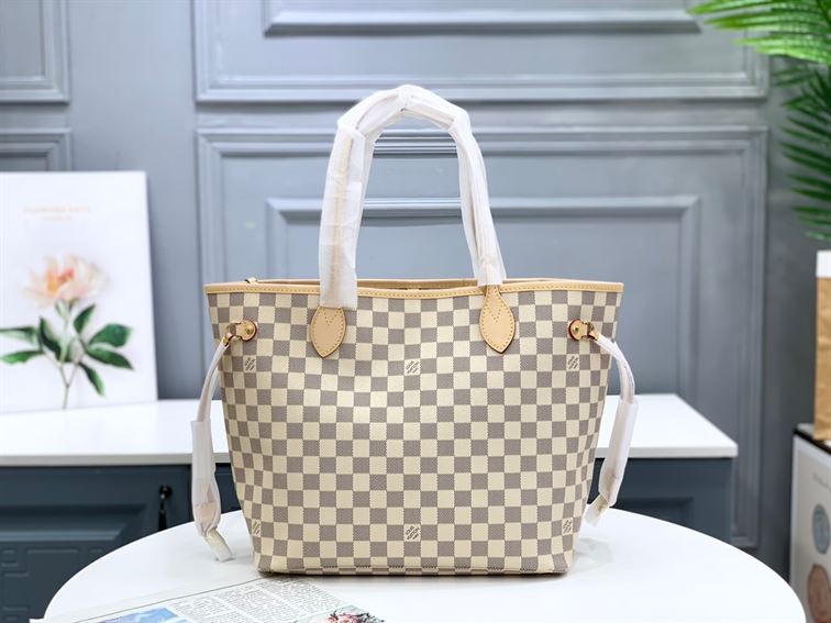 Neverfull MM Tote bag Damier Azur canvas - LB061 - Image 4