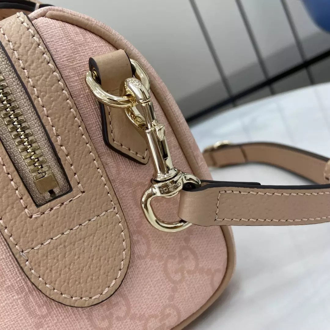 Ophidia GG Super Mini Bag in Pink GG Supreme - Repbags.ru - Image 6