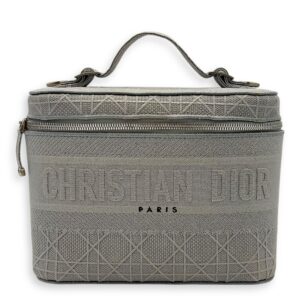 D-Lite Vanity Top Handle Bag Grey in Canvas, Silver hardware