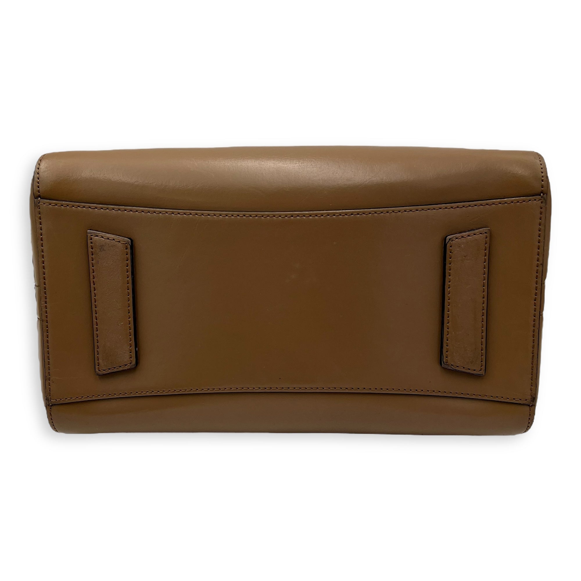 Antigona Beige Top Handle Bag in Calfskin, Silver hardware - Image 6