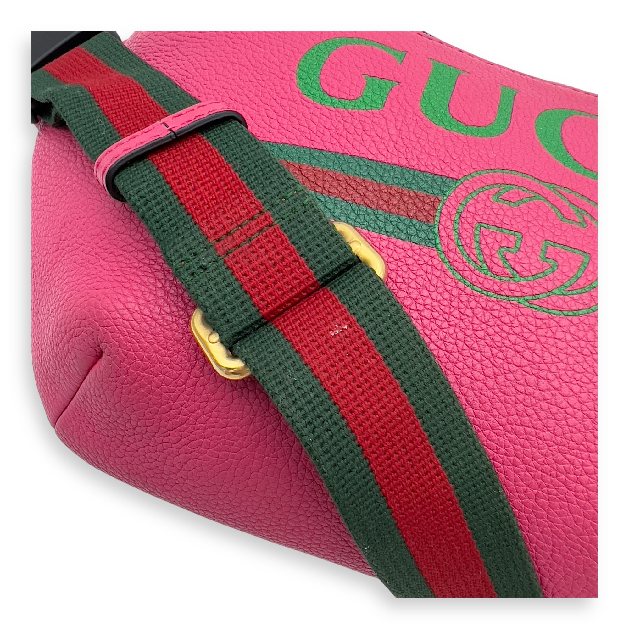 Logo Belt Bag Pink in Calfskin, Silver hardware - Image 13