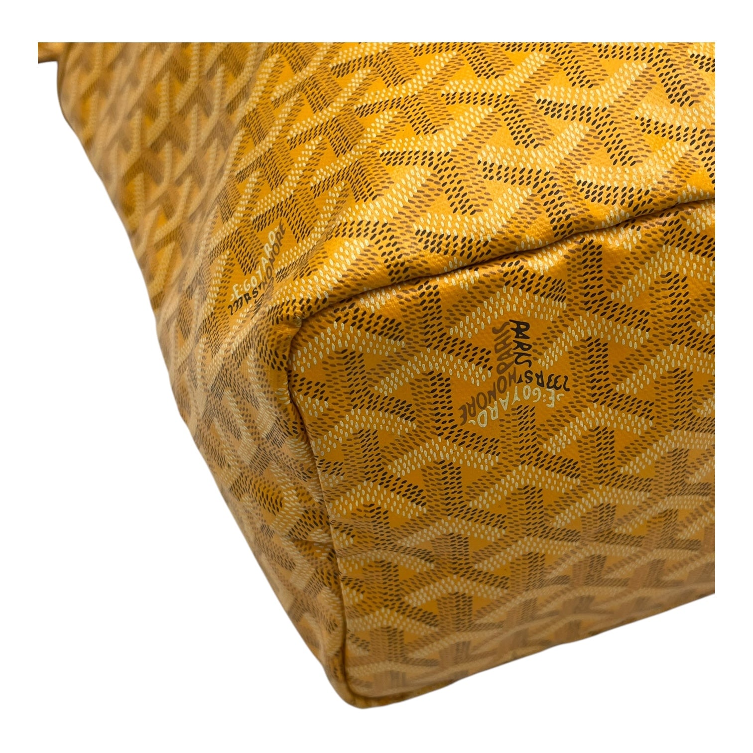 Saint Louis PM Yellow Tote Bag in Coated Canvas, Silver hardware - Image 11