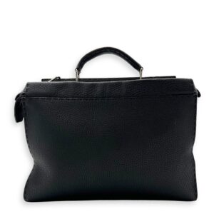 Peekaboo Top Handle Bag Black in Calfskin, Silver hardware
